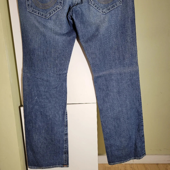 vintage True Religion flap pocket  straight leg jeans mens size 36 90s y2k - Picture 6 of 12
